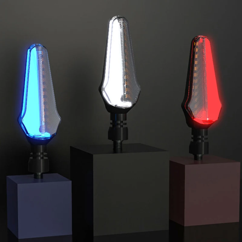 Super Bright Motorcycle Indicators Flowing Turn Signal Lights Universal 12 LED Bi-color |