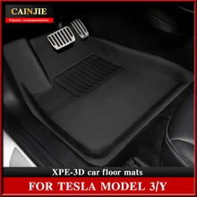 2021 For Tesla Model 3 Accessories  XPE Non-Slip All-Weather Floor Mats 3Pcs/Set Model3 TPE Car Floor Mat  Model There 2020