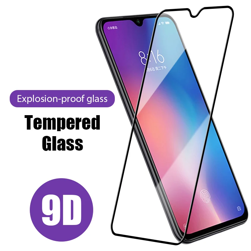 Черная защита экрана Xiaomi Mi 9 для Lite 8 SE полное покрытие стекло 9D закаленное 9T 10T Pro 10