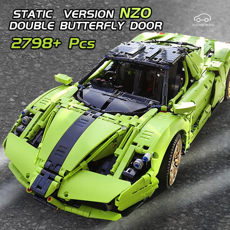 Yeshin 1:8 Technic модель автомобиля совместима с MOC 46921 Ferraried Enzo 42115 строительные блоки