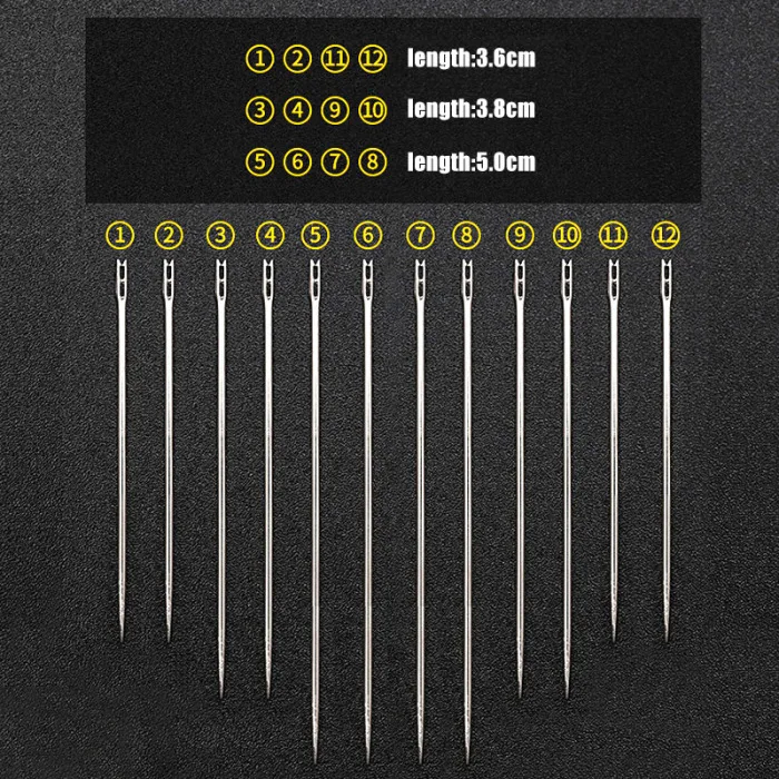 Нержавеющая сталь Self-threading иглы открытия швейная штопки иглы Набор DC156