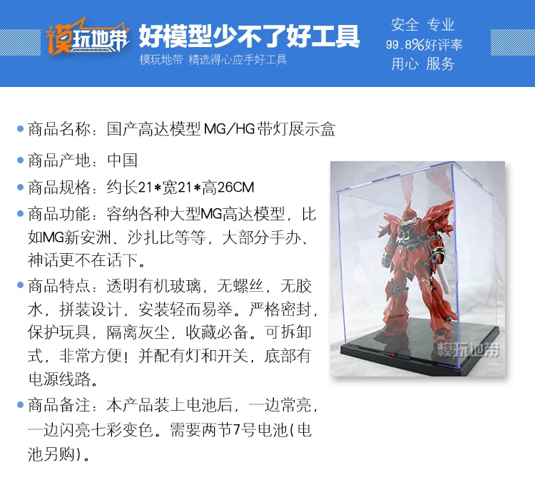 Модель дисплея Сделано в Китае Gundam Box Gundam Тайвань Gundam шкаф светильник в комплекте применимые MG HG PG BB SD