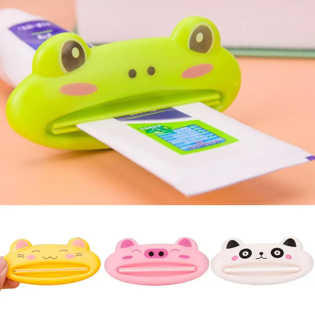 Cartoon Pig Panda Cat Bathroom Tube Rolling Holder Squeezer Toothpaste Dispenser thisis easy to squeeze out toothpaste dispenser | Дом и сад