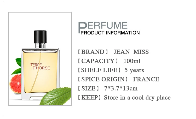 JEAN MISS 100 мл Духи для джентльмена Портативный Классический Кельн Parfum для мужчин стойкий ароматический спрей стеклянный флакон для духов M46