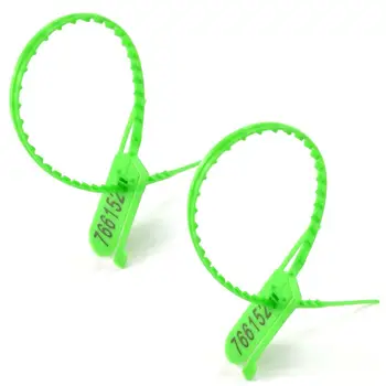 

100 PCS Anti-Tamper Plastic Security Adjustable SHipping Seals Zip Ties for Cargo Container Locks Green