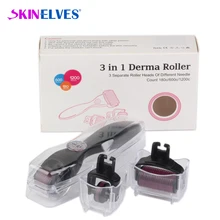 DRS 3 в 1 Дерма роликовая система многофункциональная микро роликовая мезороллер Дерма ролик 1200 для ухода за кожей и лечения выпадения волос