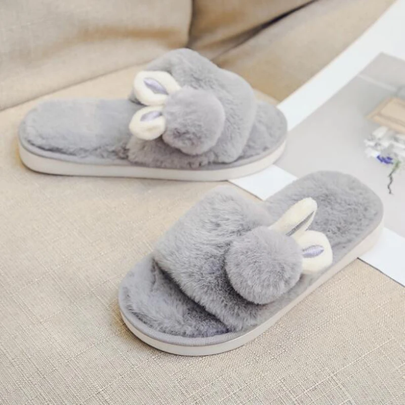 Autumn Winter New Fashion Children Slippers Solid Color Plush Girls Shoes Cartoon Floor Shoes Home Keep warm Slippers s892