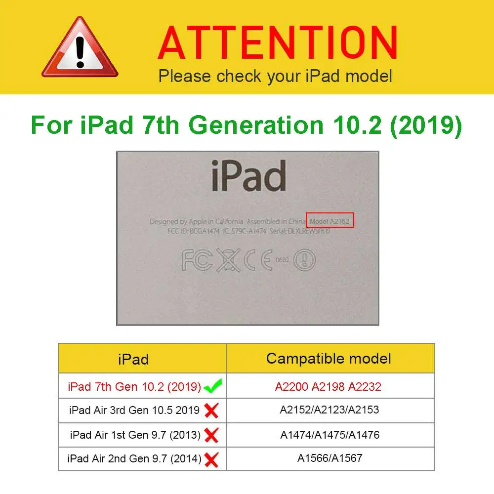 Для iPad 10,2 чехол тонкий кожаный тройной Стенд смарт-чехол для iPad 7-го поколения Чехол A2200 A2198 A2232 Funda W/ручка+ пленка