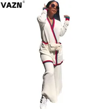 VAZN, женский комбинезон высокого качества, сексуальный, модный, однотонный, 2 цвета, длинный рукав, тонкая, женская, длинная верхняя одежда