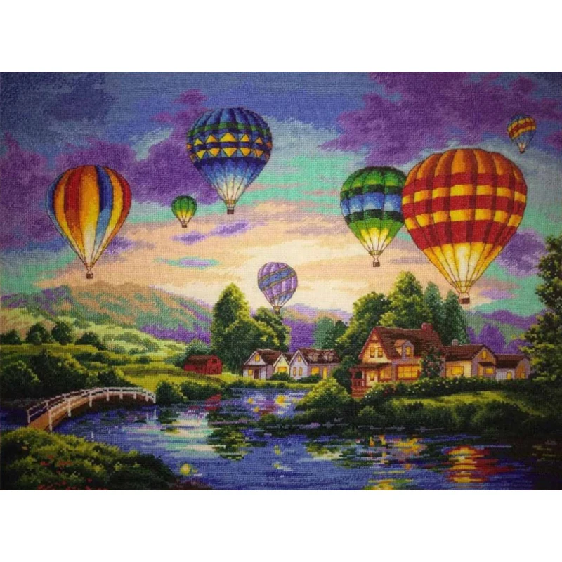Amishop Counted Cross Stitch Kit Balloon Glow Balloons Dim 35213