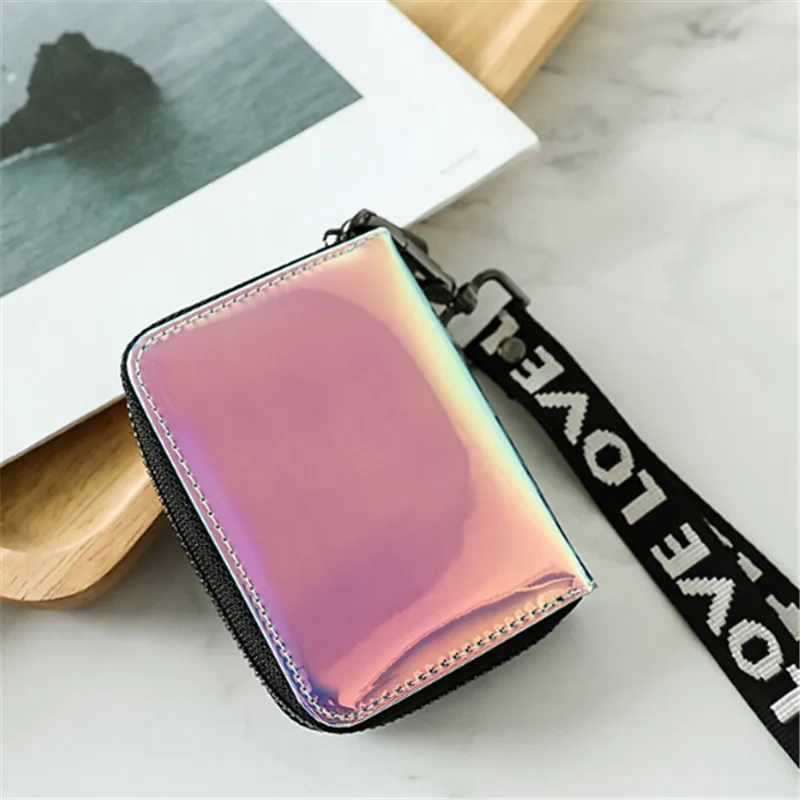 New Women Short Wallet Designer Variable Color Card Holder Coin Purse High Quality Fashion Standard Zipper Laser Wallet