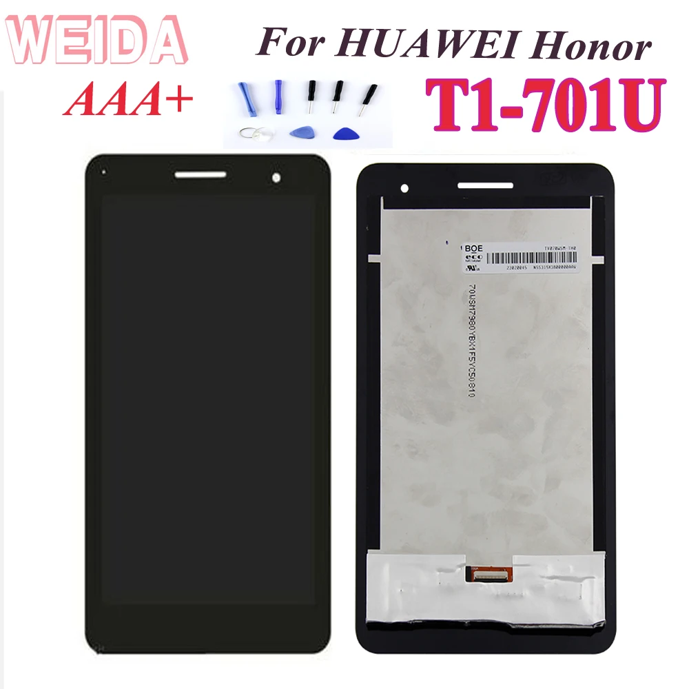 AAA+ для huawei Honor Mediapad T1-701 T1 701U T1-701U T1-701W ЖК-дисплей Дисплей Сенсорный экран Панель дигитайзер в сборе