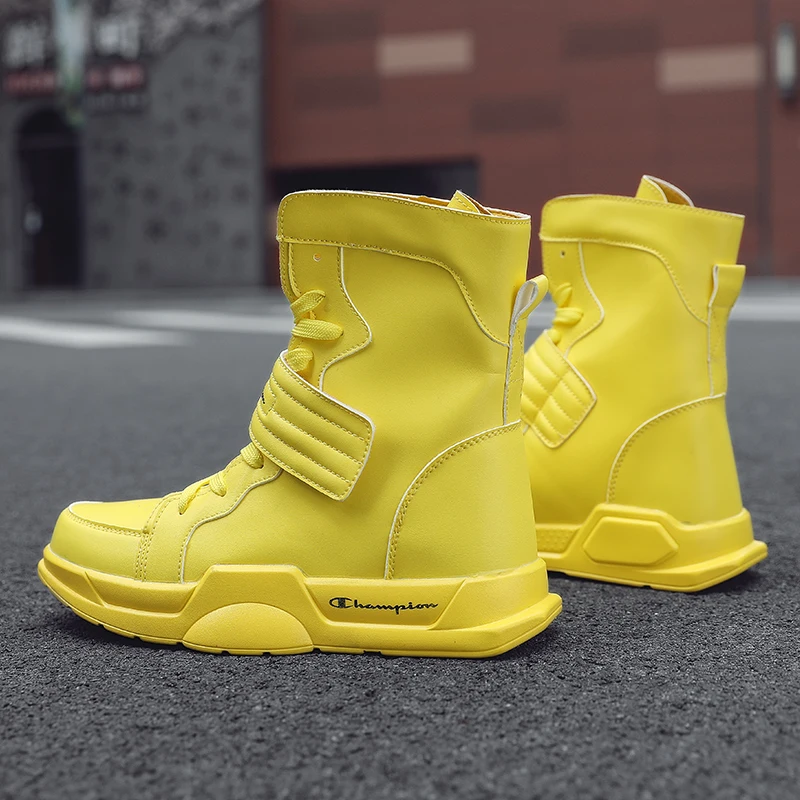 Korean Version High-top Shoes Martin Boots Tide Men'sCasual Shoes Non-slip Outdoor Leisure Sneakers Men's Fashion Sneakers 39-45