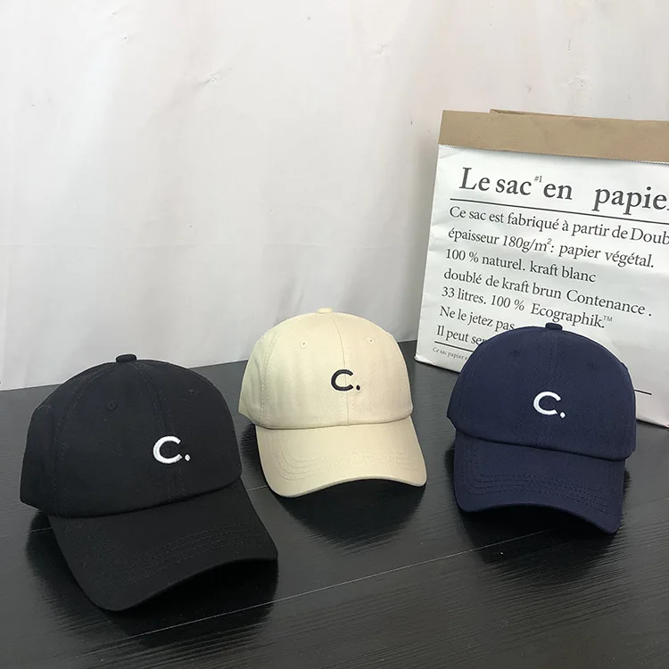 

Korean-style Lettered Embroidered Baseball Cap Children Spring And Summer Versatile Brim Hat Youth Students Outdoor Topee Sun Ha