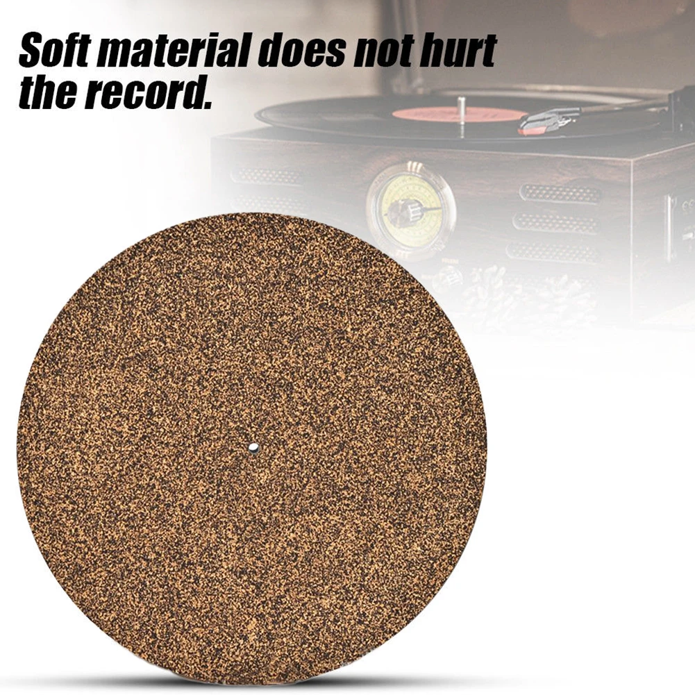 Flat Ultra Thin Accessories Soft Mat Record Pad Cork Rubber Disc Anti Static Revolving Reduce Shock LP Player Vinyl Turntable