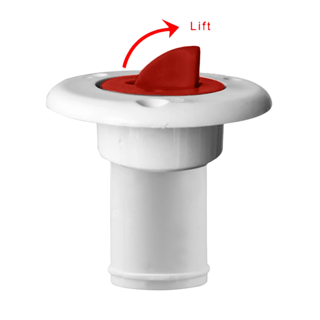 Marine Boat Deck Fuel Fill/Filler Keyless Cap 1 1/2 Inch, Nylon RV, Yacht, Caravan, Campervan Gas Fill Hatch Inlet (Red)