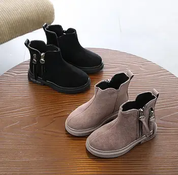 

2020 Children Martin Boots Boys Snow Waterproof Shoes Kids Leather Warm Boots Girls Fashion Boots Child Sport Running Shoes