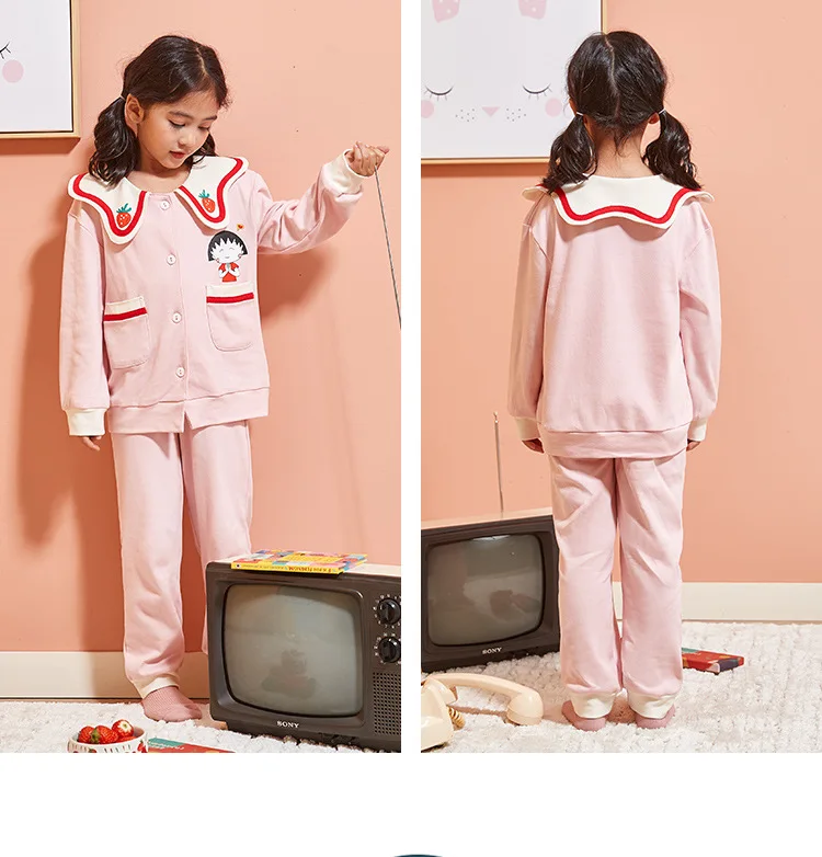 Terno para Meninas Primavera dos Desenhos Pijamas Animados Crianças Conjunto Fino Meninas Bebê Bonito Manga Longa Vestido 9 animados crianças pijamas conjunto fino meninas pijamas