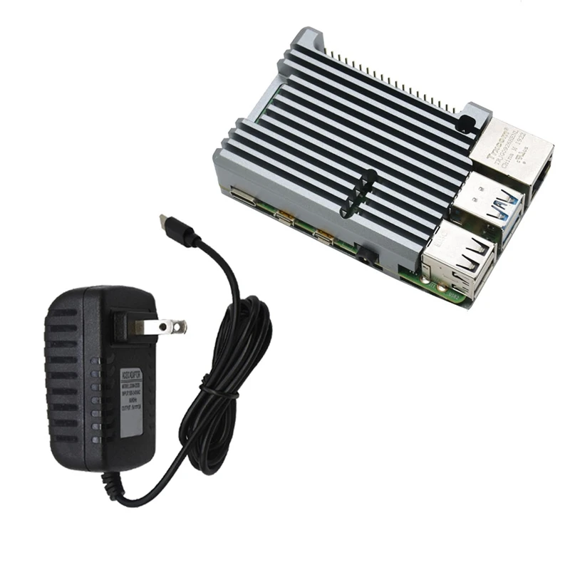 Для Raspberry Pi 4B 2G ram DIY Kit Поддержка 2,4/5,0 GHz wifi Bluetooth 5,0 с алюминиевым ЧПУ сплав защитный серый чехол 5V 3A P