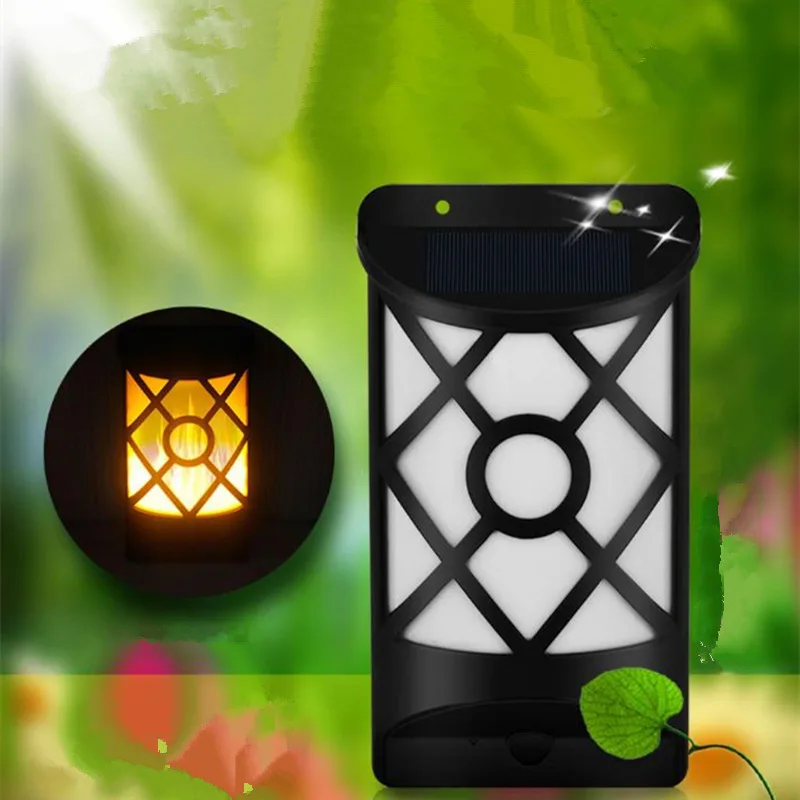 

Cross Border for Solar Flame Wall Lamp 66LED Wall Lights Outdoor Waterproof Solar Torch Landscape Wall Lamp