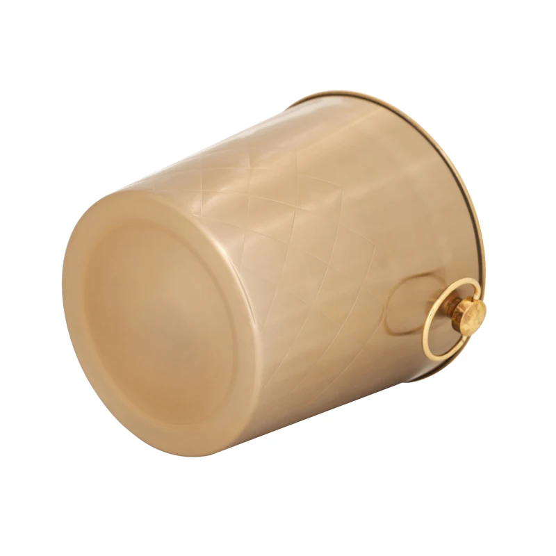Metal Stainless Steel Gold Plated wine cube cooler 5L bulk Ice Bucket