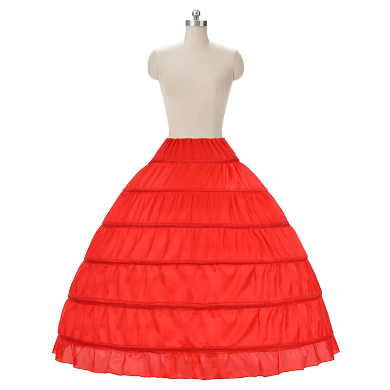 4 Hoops 5 Layers Ball Gown Petticoats  Black Petticoat Crinoline Underskirt Big Ruffle Wedding Accessories Tulle Underskirts
