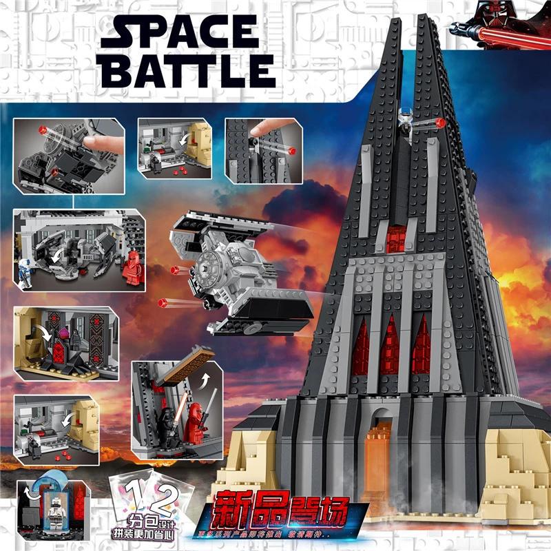 Совместимый Звездные войны истребитель X-Wing космический корабль Дарт Вейдер Замок Набор Модель Строительный блок DIY игрушки для детей подарок Звездная война
