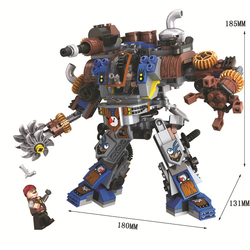 Продажа Эпоха паровых машин серии механических роботов строительные блоки модели наборы кирпичей классические для детей игрушки подарок