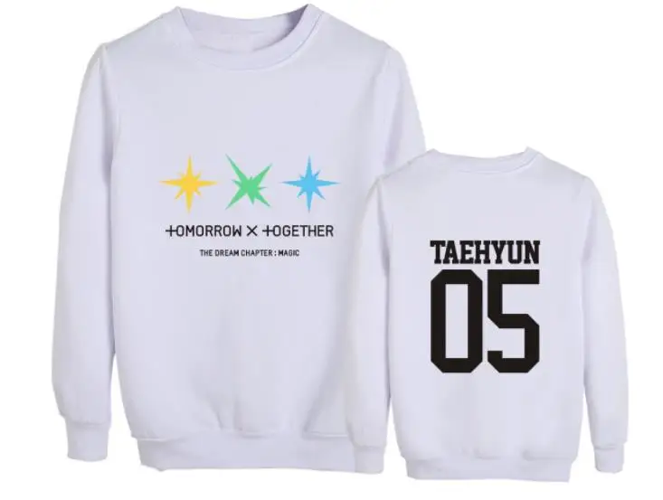 Новое поступление txt the dream chapter magic album одноименный Принт толстовки kpop унисекс флисовый пуловер с круглым вырезом толстовка - Цвет: 9