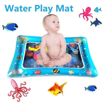 

65x50cm Baby Kids Water Play Mat Inflatable Pad with Cute Floating fish Toys Baby learning toys Summer Activity Play Cool mat