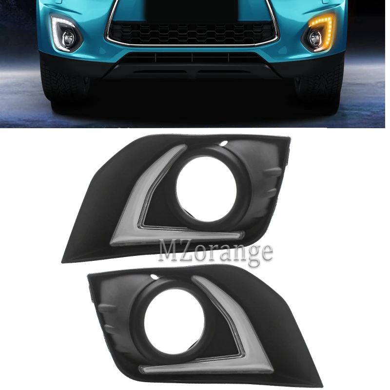 MIZIAUTO для Mitsubishi RVR ASX 2013- светодиодный DRL ходовые огни дневного света 12 В сигнальная лампа для стайлинга автомобилей