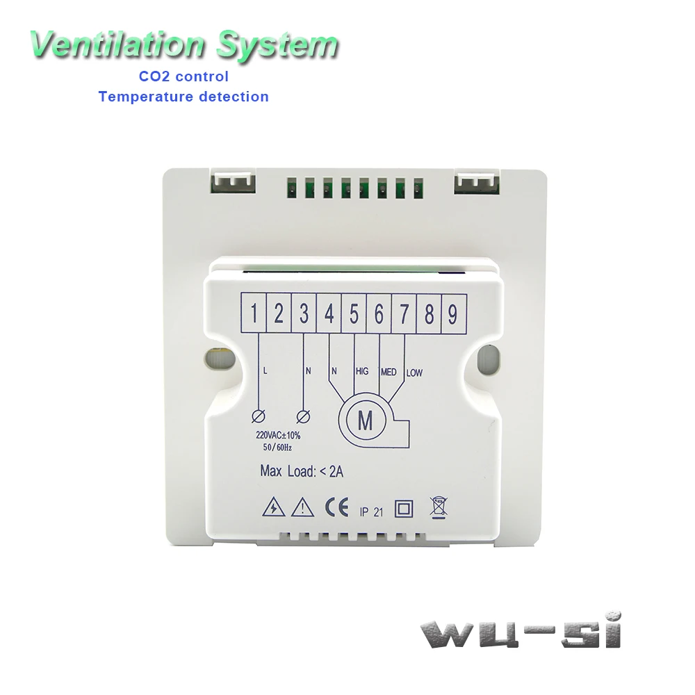 Детектор контроля CO2 анализатор контролирует систему вентиляции воздуха, дистанционное управление может контролировать