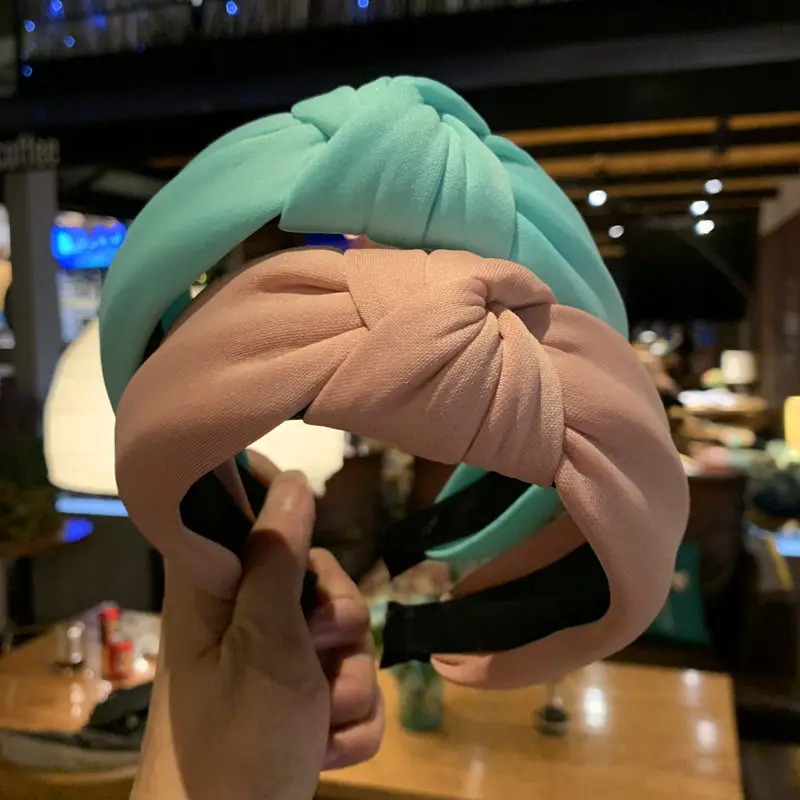 nó completo 3d puro colore headbands cabeça
