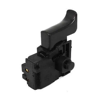 

AC 220V 10A Black Plastic Open Electric Tool DPDT Momentary Trigger Switch
