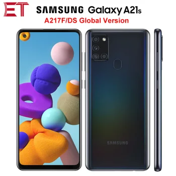 Перейти на Алиэкспресс и купить Samsung Galaxy A21s A217F/DS глобальная версия 4G мобильный телефон 4 Гб 64 Гб Восьмиядерный 6,5 дюйм5000 мАч 4 камеры 48MP NFC Dual SIM Android 10
