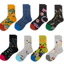 Осенне-зимние женские Новые Креативные мужские носки с граффити высококачественные хлопковые модные повседневные мужские носки k2750