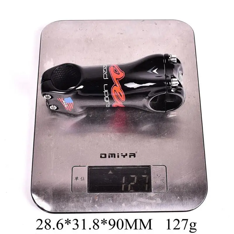 Carbon stem KRSEC T800 28.6*31.8mm 6 Degree Road/MTB 3K Gloss Carbon fiber Stems Bike Parts 90/100/110MM Bicycle Stem