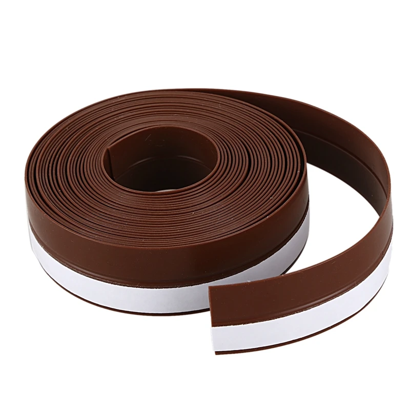 Brown 25mm 5 м самоклеящаяся газа Excluder окна, двери уплотнение погода лента - Цвет: Brown 25mm