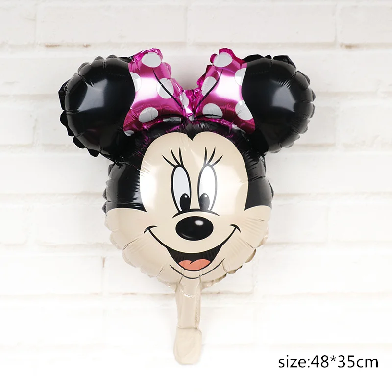 16inch Mickey Minnie Head Foil Balloons 50pcs Disney Cartoon Air Baloes Birthday Mickey Mouse Party Decorations Kids Toys Gifts