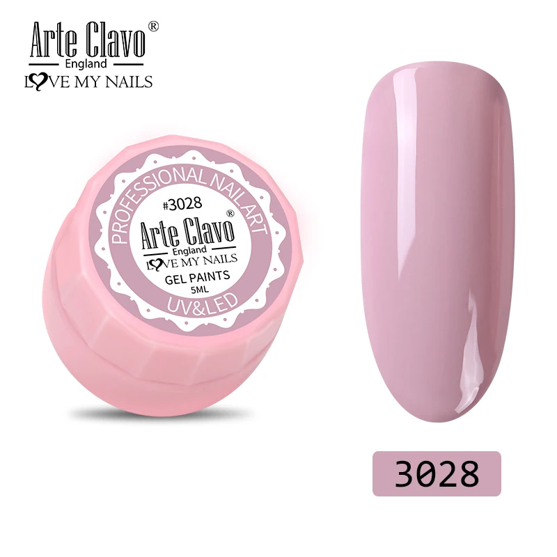 3028 Arte Clavo, новинка, 5 мл, Гель-лак для краски, УФ-светодиодный, гибридный, для нанесения краски, Гель-лак для ногтей, лак Esmalte, для дизайна ногтей, для салона, маникюра, сделай сам, впитывается - Цвет: 3028