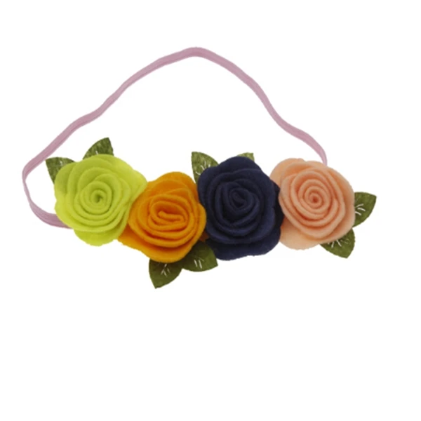 Новая повязка на голову для девочек тканевые цветы для головной повязки обруч для волос Детские DIY Ювелирные изделия фотографированные фотографии аксессуары для волос - Цвет: 47
