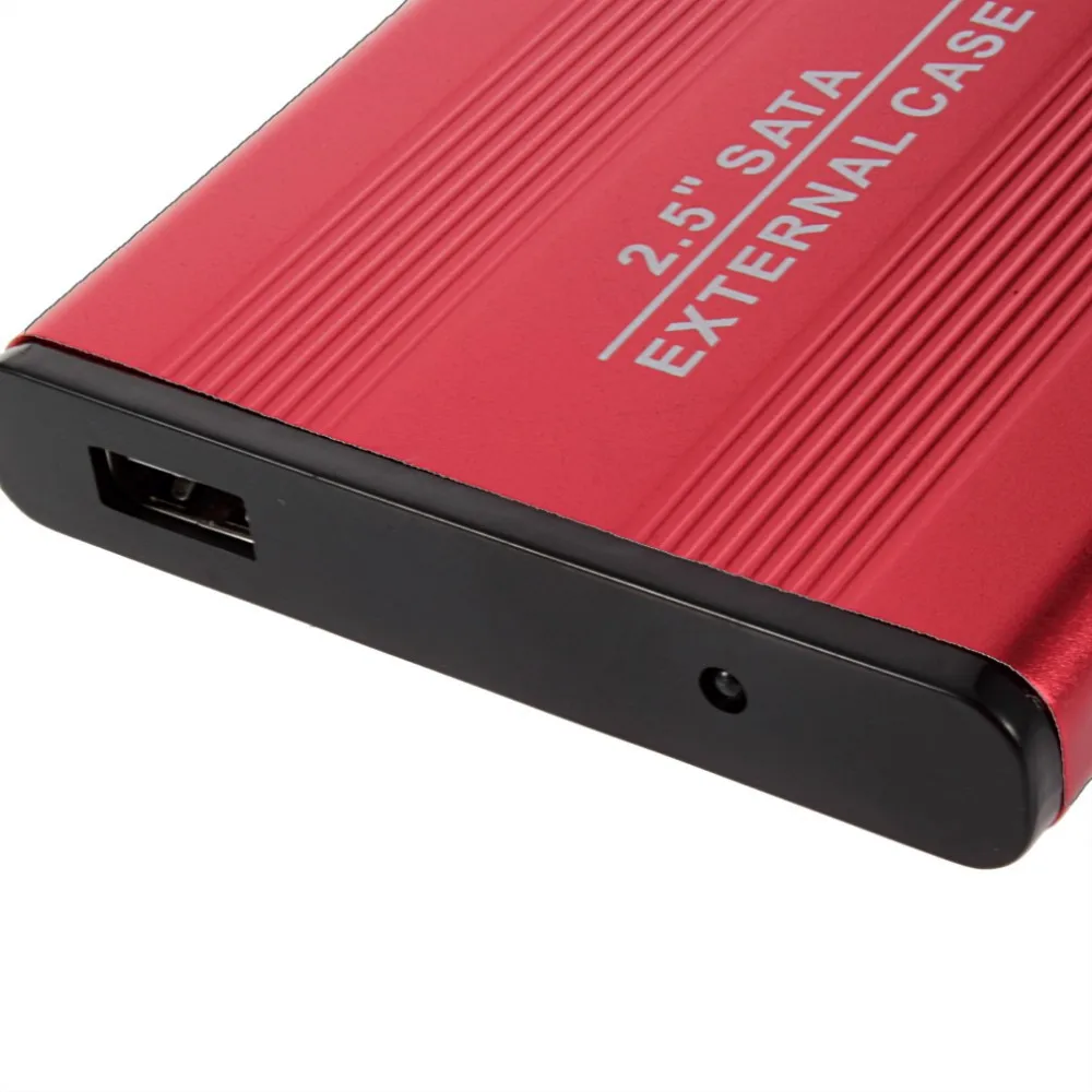1 шт. корпус USB 2,0 внешняя красная алюминиевая магниевого сплава Жесткий Чехол для водителя