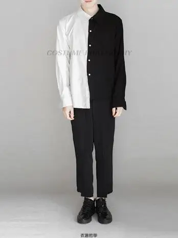 S-5XL,, новая мужская одежда, индивидуальная Свободная рубашка Gd hairstylist, на заказ, черная, белая, комбинированная, размера плюс, Повседневная рубашка, костюмы