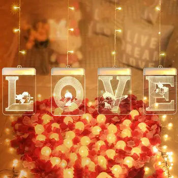 

PATIMATE LED Light Rustic Wedding Party Decoration Wedding Love Decor Birthday Party Valentines Day Weeding Decor For Weddings