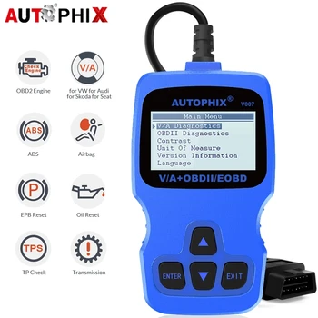 Автомобильный сканер Autophix V007 OBD2, автомобильный диагностический инструмент для Golf 4 // 5/6/7 T5 Polo Passat b5 b6 ABS EPB, инструмент для сброса масла Автомобильный сканер Autophix V007 OBD2, автомобильный диагностический инструмент для Golf 4 // 5/6/7 T5 Polo Passat b5 b6 ABS EPB, инструмент для сброса масла