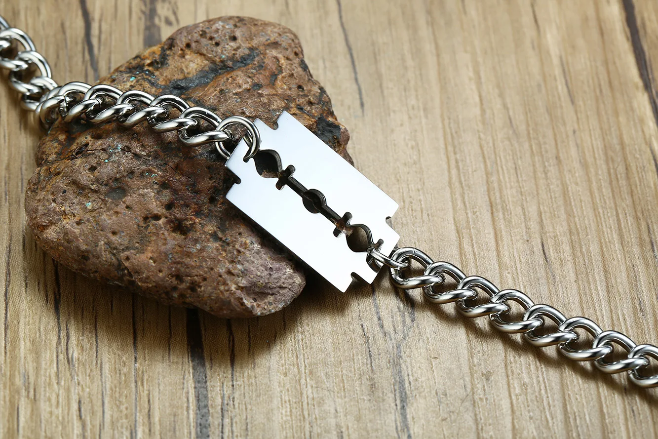 FXM браслет из нержавеющей стали manbracelet Новое поступление crooss форма ювелирные изделия самый популярный браслет для мужчин лезвие подарок на день рождения