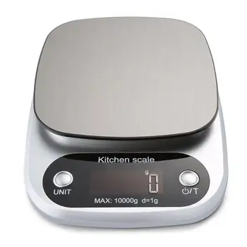 

Digital Kitchen Scale 10kg Food Scale Multifunction Weight Scale Electronic Baking & Cooking Scale with LCD Display Silver