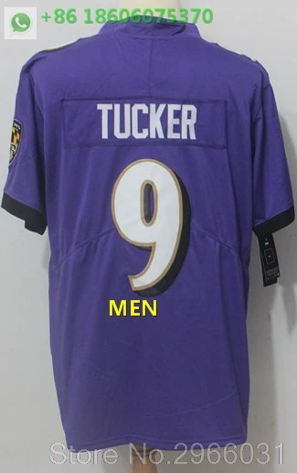 Baltimore A+++ Качественная мужская футболка для взрослых Джастин Такер 9 Terrell Suggs 55 C. J. Mosley 57 Eric Weddle 32 Joe Flacco 5 - Цвет: For men