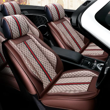 

Full Coverage PU Leather car seat cover flax fiber auto seats covers for Daewoo matiz gentra nexia
