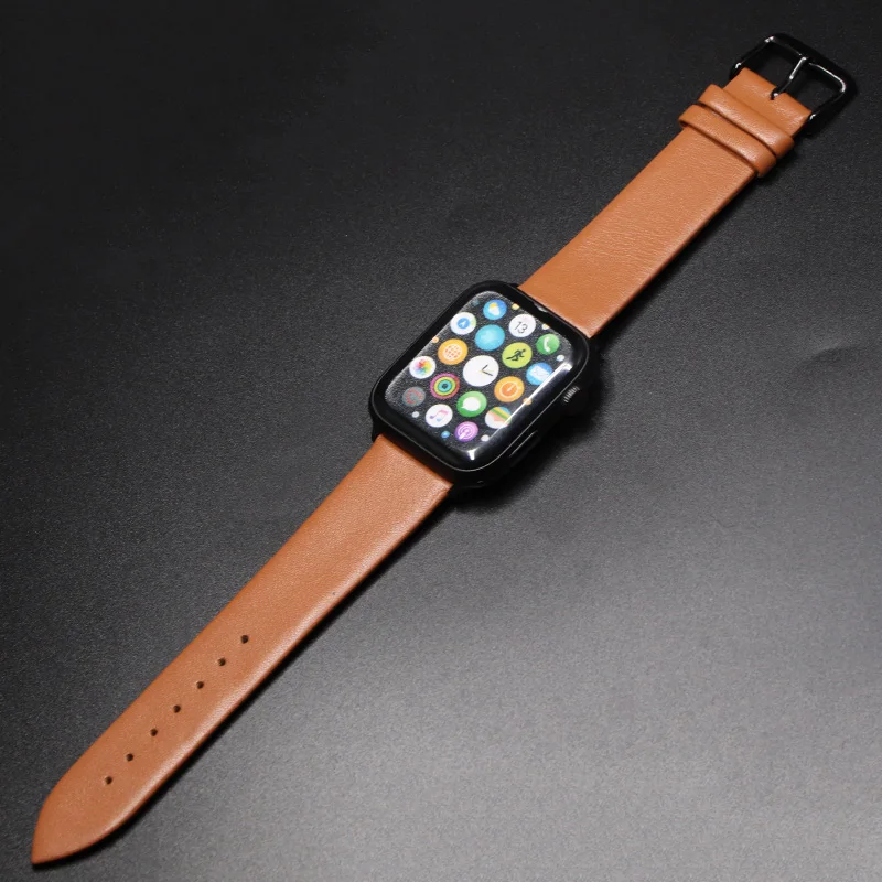 Ремешок из натуральной кожи для Apple Watch Series 5 4 38 мм 40 44 мм|Ремешки часов| |